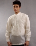 Men's Barong Cream Jusi fabric 100327 Cream Men's Barong Cream Jusi fabric 100327 Cream